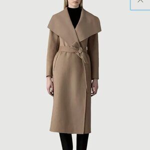 Mackage Double-face wool wrap coat, Size Large, NWT, in bag, Color is Light Cam